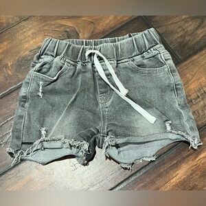 LITTLE BIPSY CUT OFF DENIM SHORTS - GREY WASH (Unisex 4T-5T)